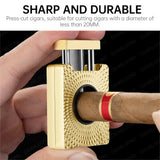 Coupe-Cigare en Acier Inoxydable, Ciseaux en Forme de V, Presse en Un Clic, Sculpture Tridimensionnelle Cigarloong