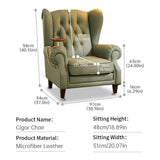 Chaise à Cigares Nordique, Style de Luxe en Cuir Véritable Cigarloong