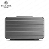 Boîte à Cigares Portable en Alliage d'Aluminium, Doublure Cèdre, Voyage d'Affaires Cigarloong