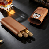Ensemble Cigares Cuir Coupe-Cigares Inox - Cigarium™