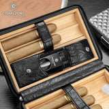 Boîte à Cigares Haut de Gamme en Bois de Cèdre, Ensemble Complet Portable Cigarloong