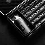 Humidor Portable à Main, Couvercle Rabattable, Style Rétro Créatif, Hygromètre Externe Cigarloong