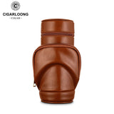 Tube à Cigares en Cuir de Vache, Doublure Bois de Cèdre, Thermomètre Externe Cigarloong