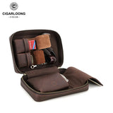 Sac à Pipes Portable Rétro en Cuir Marron Cigarloong