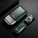 Ensemble Allume-Cigare et Coupe-Cigare en V, Écrin Cuir Voyage Cigarloong