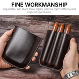 Étui à Cigares Portable en Cuir de Qualité Supérieure, Voyage de Luxe Cigarloong