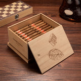 Boîte à Cigares en Bois de Cèdre Naturel Non Peint, 30 Cigares Cigarloong