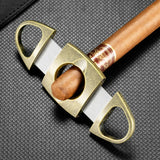 Coffret Cigares 2 Pièces : Briquet Coupe-Vent Flamme Droite et Coupe-Cigare en Alliage Affuté Cigarloong