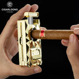 Allume-Cigare Gonflable Cinq en Un Diamant, Coupe-Vent, Perforateur à Ciseaux en V Cigarloong
