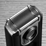 Allume-Cigare Multifonction Portable Pratique 3 en 1, Trois Flammes Droites Lisses, Porte-Ciseaux en V - Cigarium™