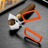 Coupe-Cigare Portable, Lame Acier Inoxydable, Étui en Cuir Cigarloong