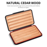 Humidor de Voyage en Aluminium, Revêtement Bois de Cèdre, Étanche Cigarloong