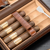 Humidor Portable en Bois de Cèdre avec Briquet Coupe-Vent Cigarloong