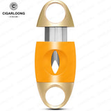 Coupe-Cigare à Coupe en V et Coupe Plate, Ciseaux Portables avec Boîte Cadeau Cigarloong