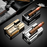 Cendrier à Cigares Créatif Plaqué, Support Unique en Verre de Luxe Cigarloong