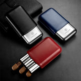 Étui Cigares Humidor Cuir Vachette - Cigarium™