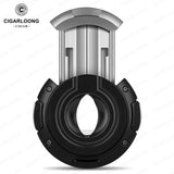 Coupe-Cigare Semi-Automatique en Acier Inoxydable Lisse, Double Face, Coupe Plate et en V Cigarloong