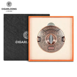 Coupe-Cigare en Relief, Coupe en V, 2 Tailles Intégrées, Perceuse à Cigares de Luxe, Guillotine Cigarloong