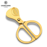 Ciseaux à Cigares en Acier Inoxydable, Coupe Or et Argent, Portable, Voyage, Outil Spécial Cigarloong