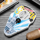 Coupe-Cigare Semi-Automatique en Forme d'Éventail, Acier Inoxydable Cigarloong