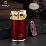Ensemble Briquets à Cigares Coupe-Vent, Flamme Bleue Unique, Luxe Portable Cigarloong