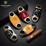 Coupe-Cigare à Coupe en V et Coupe Plate, Ciseaux Portables avec Boîte Cadeau Cigarloong