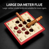 Ensemble d'Accessoires pour Fumeurs de Cigares, Coupe-Cigare de Bureau, Humidificateur, Briquets, Porte-Cendrier, 6 Pièces Cigarloong