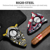 Ciseaux Coupe-Cigare à Motif Unique en Acier Inoxydable