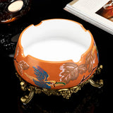 Cendrier à Cigares en Céramique Fait à la Main, Motif Exquis, Grand Calibre Cigarloong
