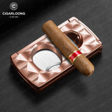 Cutter à Cigares Portable 4 en 1, Coupe en V, Support de Ciseaux, Perforateur Cigarloong