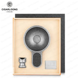 Ensemble Fumeur de Cigares, Cendrier Métal, Porte-Cigare Grand Calibre Cigarloong