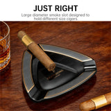 Cendrier à Cigares en Céramique, Grand Diamètre, 3 Fentes, Portable et Pratique Cigarloong