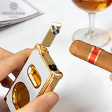 Coupe-Cigare Multifonctionnel en Acier Inoxydable, Coupe Plate et en V, Poinçon Dissimulé Cigarloong
