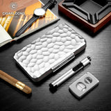 Humidor en Aluminium, Étui de Voyage 5 Cigares, Briquet et Coupe-Cigares Cigarloong