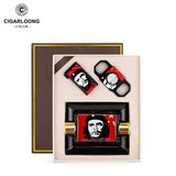 Ensemble Fumeur de Luxe : Cendrier 2 Fentes, Coupe-Cigare et Briquet Double Flamme Cigarloong