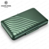 Humidor à Cigares Portable Léger, Boîte en Aluminium avec Doublure Éponge Cigarloong