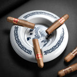 Cendrier en Céramique à Motif Unique, Grand Diamètre, Trois Rainures Cigarloong