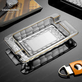 Cendrier en Verre Cristal pour Cigares et Cigarettes, Extérieur ou Intérieur Cigarloong