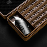 Humidor Portable à Main, Couvercle Rabattable, Style Rétro Créatif, Hygromètre Externe Cigarloong