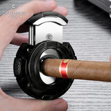 Coupe-Cigare Semi-Automatique en Acier Inoxydable Lisse, Double Face, Coupe Plate et en V Cigarloong