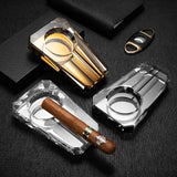 Cendrier à Cigares en Verre et Cristal, Grand Diamètre Cigarloong