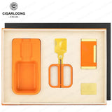 Coffret Cadeau Fumeur de Cigares 3 Pièces – Cendrier, Briquet, Ciseaux Cigarloong