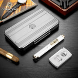 Ensemble Fumeur 3 Pièces : Humidor, Allume-Cigare, Coupe-Cigare Cigarloong