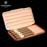 Boîte à Cigares Portable en Alliage d'Aluminium, Doublure Cèdre, Voyage d'Affaires Cigarloong