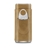 3-Pack Étui à Cigares en Cuir Portable, Support Boîte de Rangement avec Coupe-Cigare Pointu en Acier Inoxydable - Cigarium™