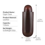 Étui à Cigares Portable en Cuir de Qualité Supérieure, Voyage de Luxe Cigarloong