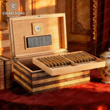 Humidor Bois Cèdre Rétro Grande Capacité - Cigarium™