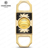 Ciseaux à Cigares en Acier Inoxydable, Grand Calibre, Double Tranchant Cigarloong