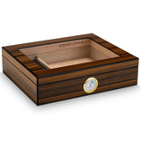Humidor Cèdre Espagnol, Boîte avec Hygromètre, Étagères de Rangement, Grande Capacité Cigarloong