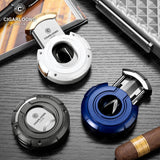 Coupe-Cigare Semi-Automatique en Acier Inoxydable Lisse, Double Face, Coupe Plate et en V Cigarloong